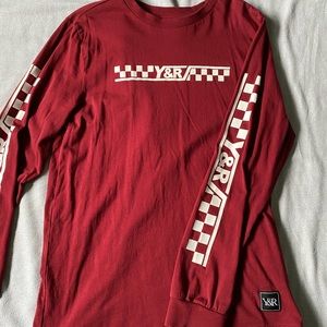 red long sleeve y&r shirt